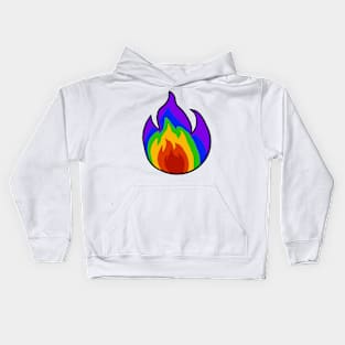 Rainbow Flame Kids Hoodie